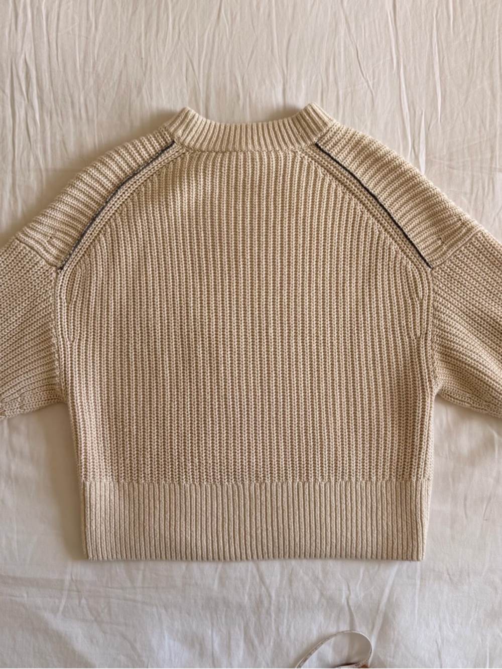 Everlane cream knit sweater Sz M - Picture 5 of 7